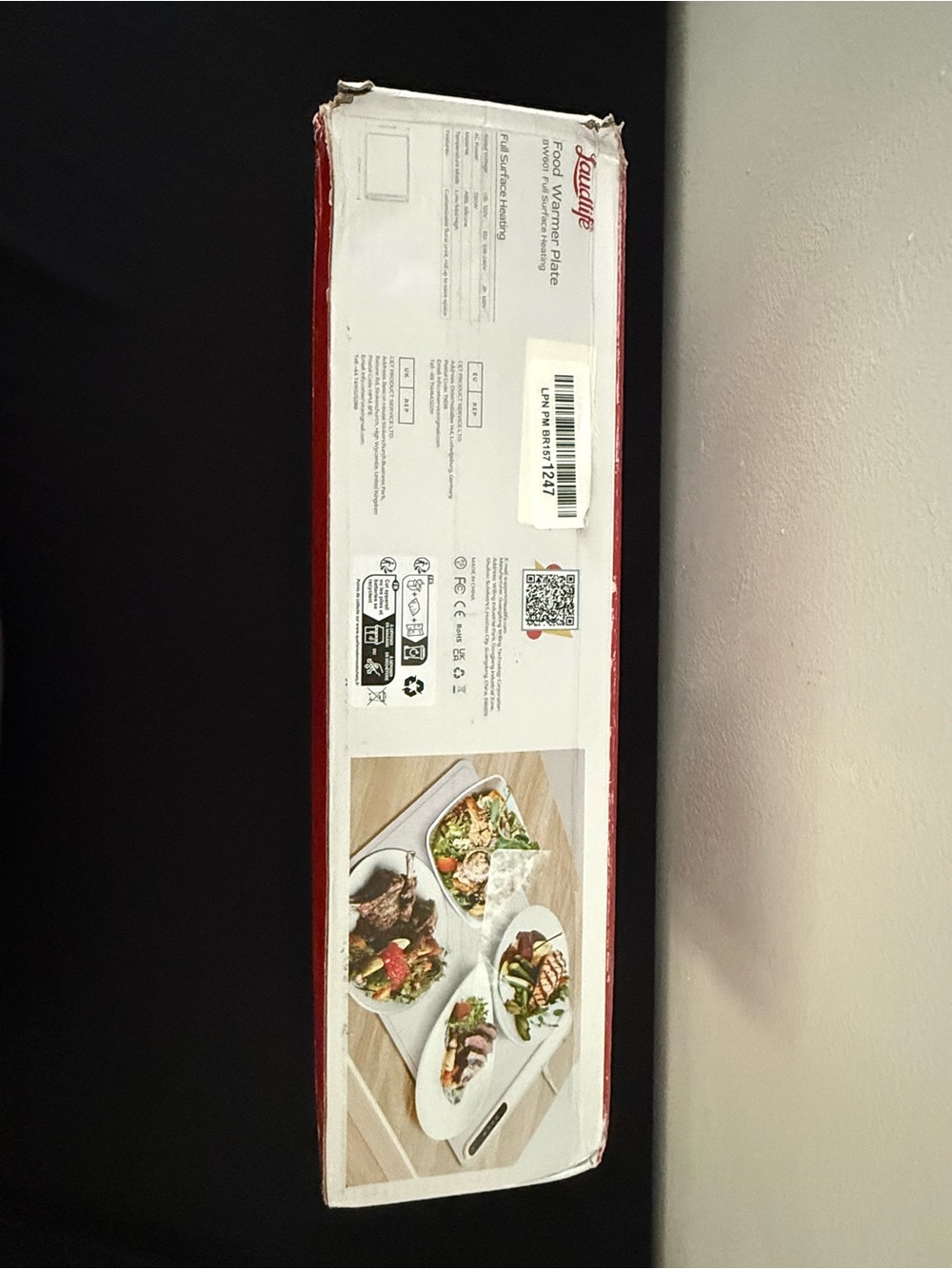 Lacange Rectangular Serving Platter Set - White with Wood Accent